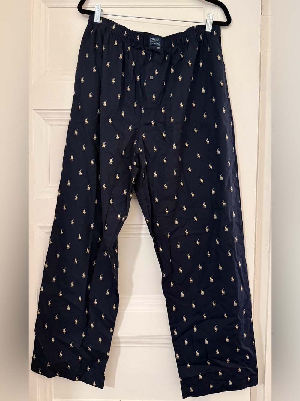 NWT Polo by Ralph Lauren Navy Sleep Pants with Polo Pony Print - Large